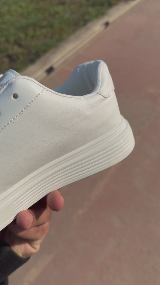 White adidas flat shoes